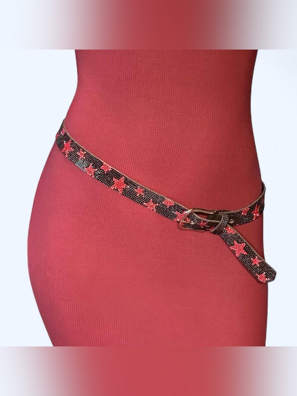 Goth Rhinestone Black Star Belt!